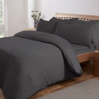 Polycotton Jersey Melange Duvet Cover Pillowcases Double