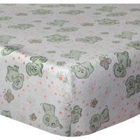 Soft & Breathable Nursery Happy Elephant Crib Fitted Sheet