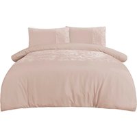 Soft & Elegant Cosy Velvet Cuff Panel Duvet Cover Set Pillowcases Light Single