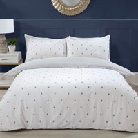 Bumble Bee Grey Hexagon Honeycomb Duvet Set Single