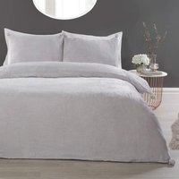 Luxurious Pom Pom Fleece Duvet Cover Pillowcases Single