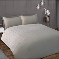 Printed Luxury Ombre Metallic Deco Duvet Cover Pillowcases Double