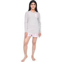 Comfortable & Stylish Pocket Tee & Check Short Loungewear Set
