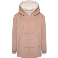 Smart Living Oversized Coral Fleece Blanket Hoodie for Warmth & Comfort in Pink | Size: S/M