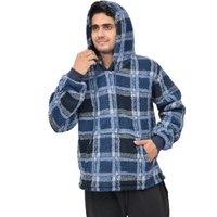 Luxury Check Fleece Teddy Borg Hoodie Ultimate Comfort