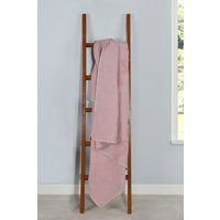 Smart Living Luxurious Zig-Zag Polyester Bedspread - Soft, Stylish, & Durable in Dusty Pink | Size: Double