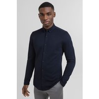 & Pique Jersey Long Sleeve Shirt