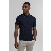 & Short Sleeve Polo Shirt Contrast Rib Detail