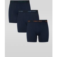 Steel & Jelly Men's 3 Pack Boxers in Navy | Size: Large