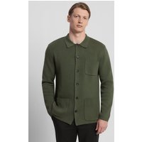 Steel & Jelly Men's Heavy Milano Knit Overshirt in Green | Size: Large