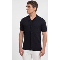 & Aldgate Chevron Textured Knitted Short Sleeve Shirt