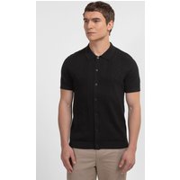 & Bayswater Embossed Stripe Knitted Short Sleeve Shirt