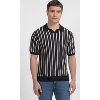 & Pimlico Knitted Stripe Trophy Neck Polo Shirt