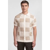 & Croxley Knitted Patchwork Short Sleeve Shirt