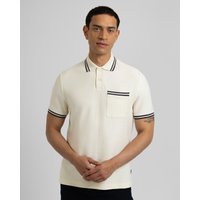 & Tolworth Textured Polo Shirt Contrast Rib