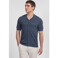 & Farringdon Leaf Texture Open Knit Short Sleeve Shirt