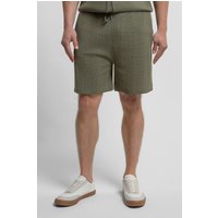 Steel & Jelly Men's Charlton - Stripe Jacquard Waffle Shorts in Green | Size: XL