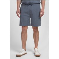 Steel & Jelly Men's Charlton - Stripe Jacquard Waffle Shorts in Blue | Size: Large