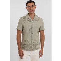 & Charing Floral Jacquard Short Sleeve Shirt