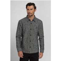 & Nantwich Leopard Jacquard Long Sleeve Shirt