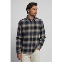 & Audlem Shadow Check Brushed Cotton Long Sleeve Shirt