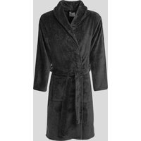 & Kensal Herringbone Texture Supersoft Fleece Dressing Gown