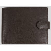 & Findon Saffiano Leather Wallet Popper Fastening