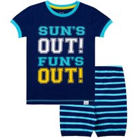 Harry Bear Boy's Sun's Out Fun's Out Pyjamas in Blue | Size: 9-10 Years