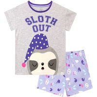 Harry Bear Girl's Sloth Out Pyjamas in Purple | Size: 8-9 Years