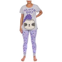 Harry Bear Women's Sloth Pyjamas in Purple | Size: XS