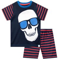 Harry Bear Boy's Skull Sunglasses Pyjamas in Black | Size: 6-7 Years