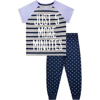 Harry Bear Girl's Just 5 More Minutes Pyjamas in Blue | Size: 9-10 Years