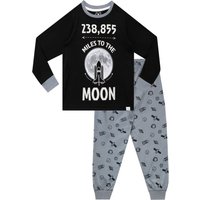 Harry Bear Boy's Miles To The Moon Pyjamas in Grey | Size: 10-11 Years