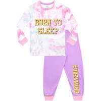 Harry Bear Girl's Born To Sleep Tie Dye Pyjamas in Purple | Size: 11-12 Years