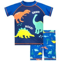 Harry Bear Boy's Dinosaur 2 Piece Swim Set in Blue | Size: 7-8 Years