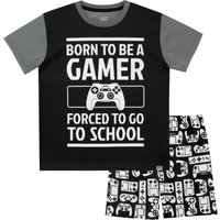 Harry Bear Boy's Gamer Short Pyjamas in Grey | Size: 6-7 Years