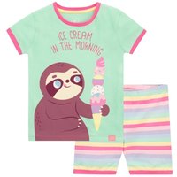 Sloth Ice Cream Rainbow Cosy Snuggle Fit Pyjamas