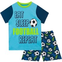 Harry Bear Boy's Eat Sleep Football Pyjamas in Blue | Size: 11-12 Years
