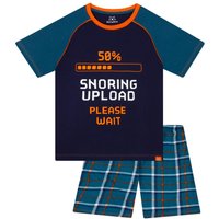Harry Bear Boy's Snoring Upload Gaming Pyjamas in Black | Size: 8-9 Years