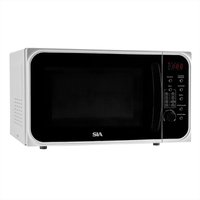 SIA 25ltr Freestanding Combi Microwave Oven, Digital Display, 900w in Silver