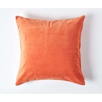 Velvet Cushion Cover 100% Cotton Soft & Machine Washable Burnt cm x 50 cm