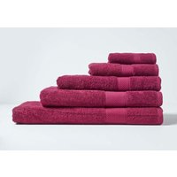 Homescapes 500 GSM Turkish Cotton Towel Soft, Absorbent & Quick-Drying in Burgundy | Size: Bath Sheet