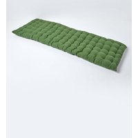 Garden Bench Cushion Luxury 3 Seater Cotton Indoor Outdoor Pad 143 x 48cm Dark x 48 cm