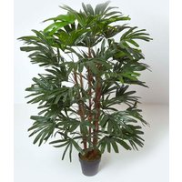 Homescapes Artificial Rhapis Excelsa Palm Tree, 150 cm Tall in Green
