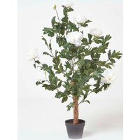 Artificial Peony Tree Pot 100 cm Tall Cream