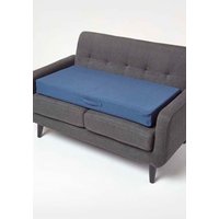 Homescapes Cotton Orthopaedic Foam 2 Seater Booster Cushion in Navy