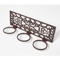 Homescapes Brown Cast Iron Parisian Style Flowerpot Holder