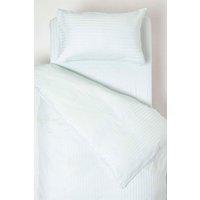 Cotton Stripe Cot Bed Duvet Cover Set 330 Thread Count