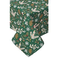 Festive Forest Cotton Christmas Round Tablecloth 178 cm