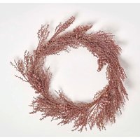 Homescapes Glitter Rose Gold Christmas Wreath